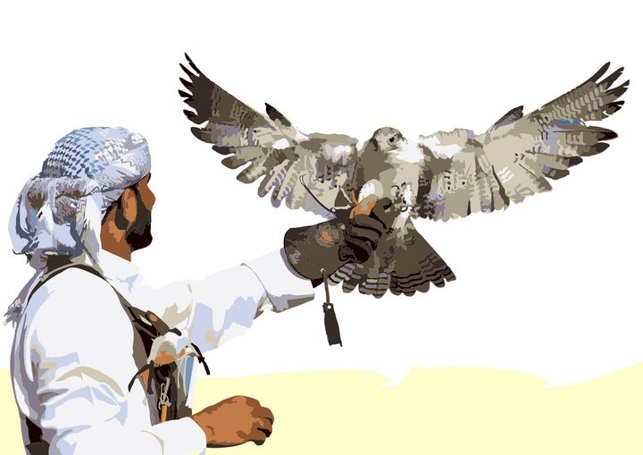 Falcon with spread wings - Anne Versteylen - Digital Art, Animals ...