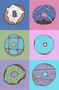 Pop Art Donut Cushion