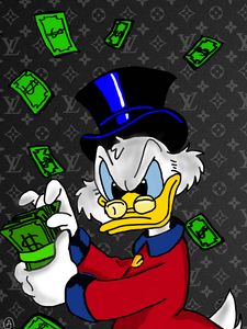 LV Scrooge McDuck Canvas Poster