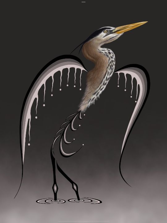 Spirit Heron - Spirit Reflections Art - Digital Art, Animals, Birds, &  Fish, Birds, Herons - ArtPal