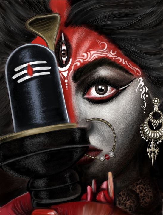Durga Maa Painting by Isha Bhattacharjee-saigonsouth.com.vn