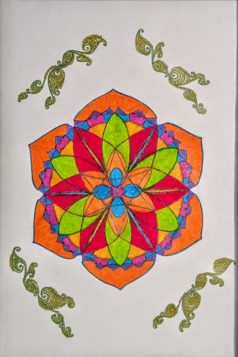 Mandala of female sexuality& passion - Summer Colors