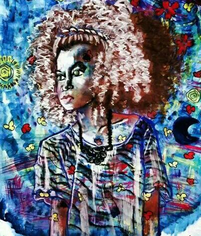 Natural Hair Princess Redsunflower Paintings Prints People