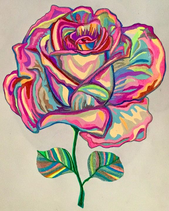 Peace Rose - Carrie Chaplin - Drawings & Illustration, Flowers, Plants ...