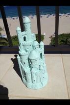 Turquoise Toned Sandcastle - beach decor treasures