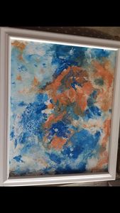 Painting abstract signed 23” x 18”