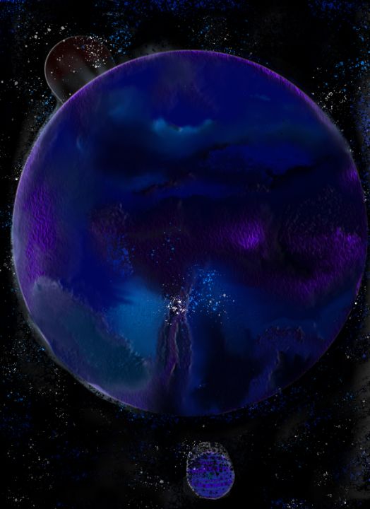 Blue World - Shattered Ink WA by Paint Girl