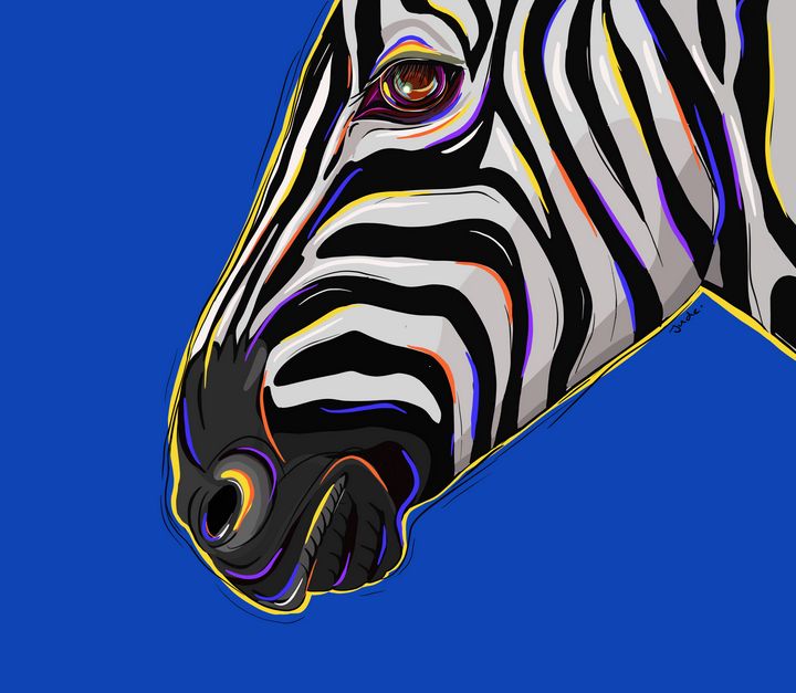 Zebra, Pop Art, animal art print - Digital Dawg & Friends - Paintings &  Prints, Animals, Birds, & Fish, Zebras - ArtPal