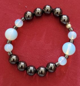 Moonstone/Hematite Magnetic Bracelet - Maui Crystal RainBows and GemStones