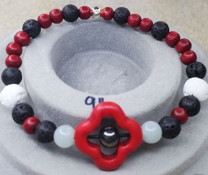 Stretch Bracelet 9" Red - Maui Crystal RainBows and GemStones