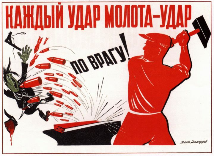 Each strike of a hammer is a strike - Soviet Art