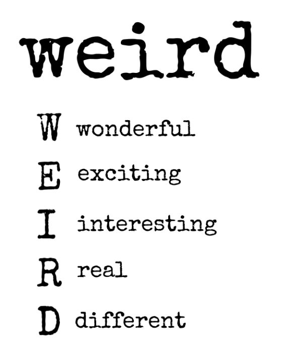 WEIRD Definition Print Typography - A Brush with the Past - Digital Art ...