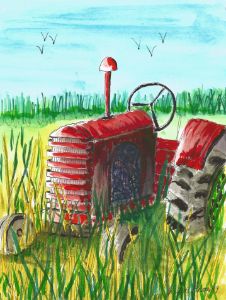 Country Mailbox Folk Art Painting - A Brush with the Past