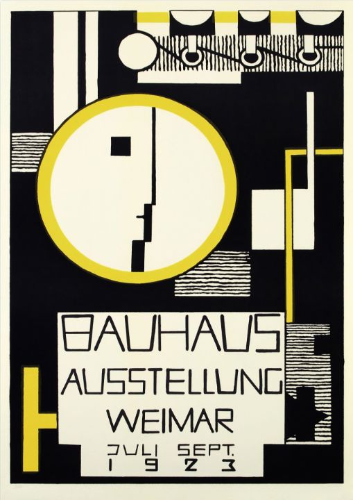 Abstract Bauhaus Poster - LivingRoomWallArt - Paintings & Prints, Abstract,  Geometric - ArtPal