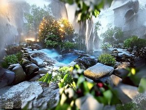 Waterfall in Park