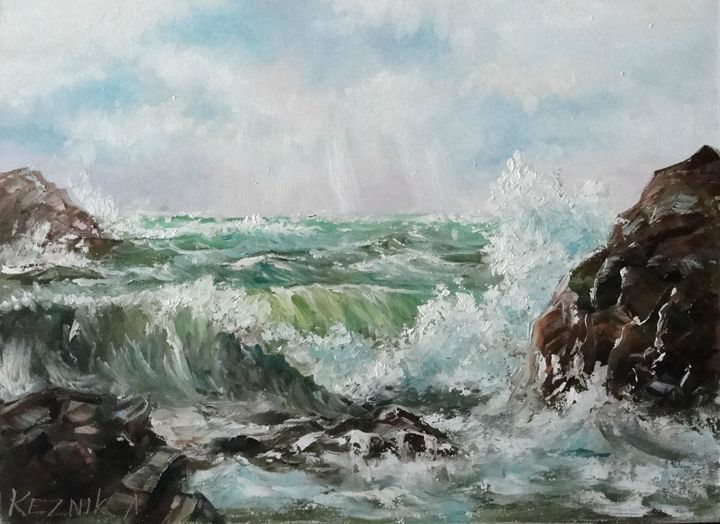 Seascape 30*40 cm - Anna Reznik Art - Paintings & Prints, Landscapes ...