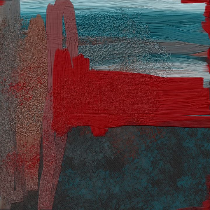 Blue and Red Abstract - JHughes Works of Art - Paintings & Prints ...