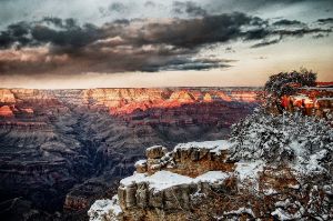 Winter Sunset At The Grand Canyon