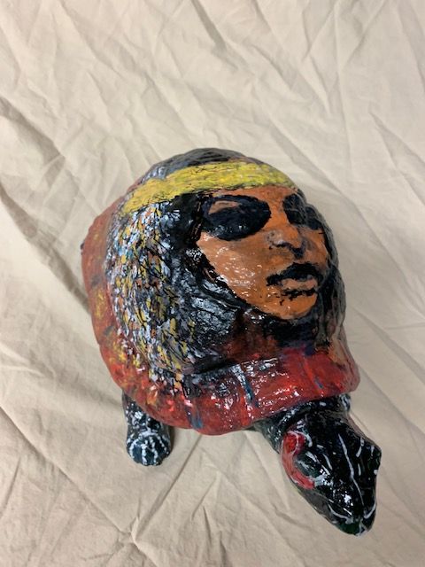 Stone Turtle girl - Camelbee Hand Painted Designs