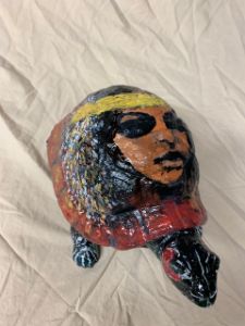 Stone Turtle girl - Camelbee Hand Painted Designs