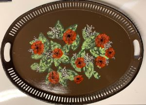 Transformed Antique Serving Tray - Camelbee Hand Painted Designs