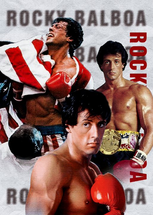 Keep Moving Rocky Balboa Poster - BitchArt - Drawings & Illustration,  People & Figures, Sports Figures, Other Sports Figures - ArtPal