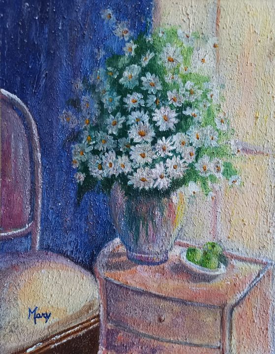 Vase with daisies - Arte nel mondo