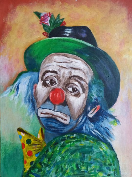 The clown Arte nel mondo Paintings Prints Fantasy