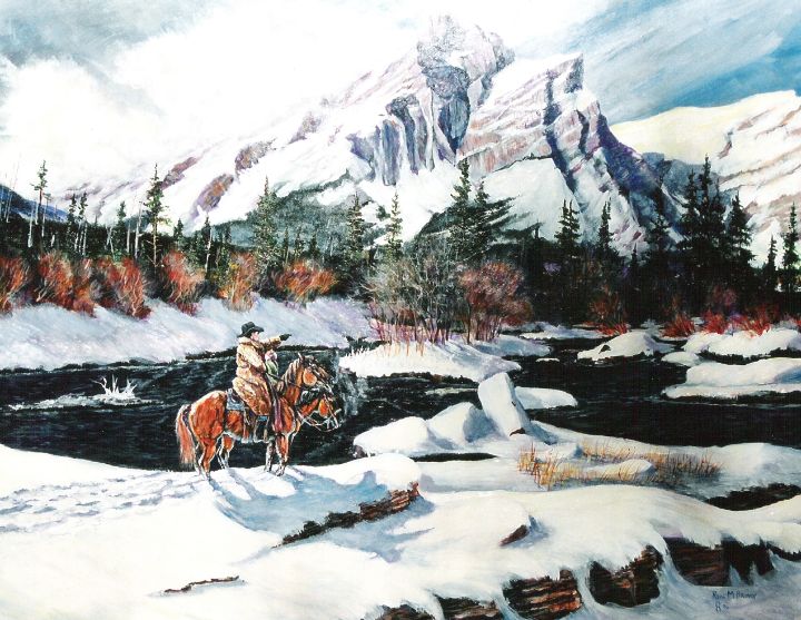 Winter Search - Ronald M. Brown - Paintings & Prints, Landscapes