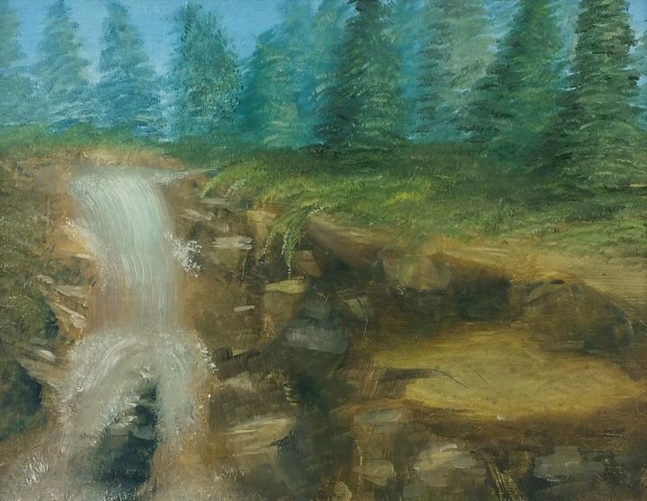 Rocky Falls - Original Oil paintings by Sam Foster