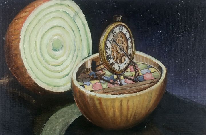Space Onion - Original Oil paintings by Sam Foster
