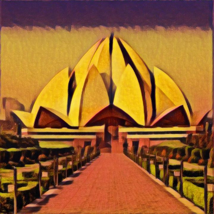 Lotus Temple Drawing || How to draw Lotus Temple || Step by step drawing  for beginners - YouTube