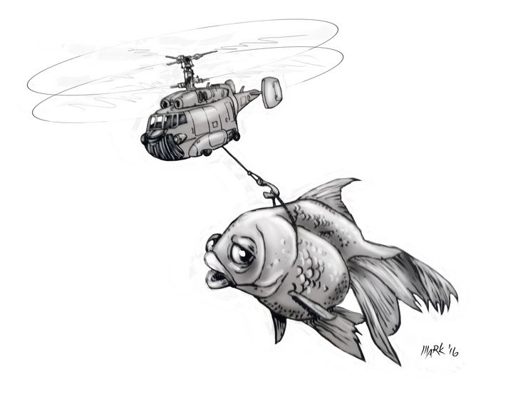 Helicopter & Goldfish - Mark Winkelmans