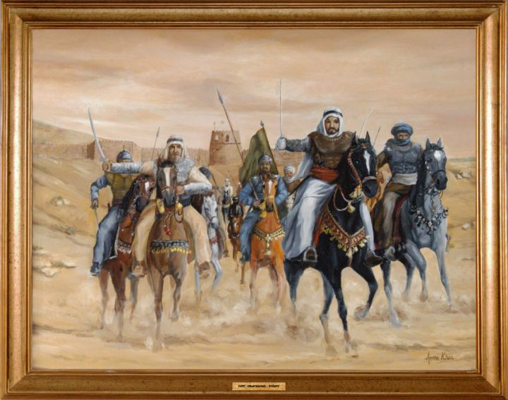 C-38 The Cavalry Charge - Arab Cultural Paintings - Paintings & Prints ...