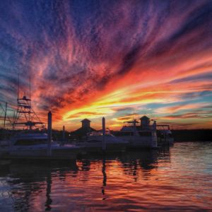 Galveston Marina Sunset