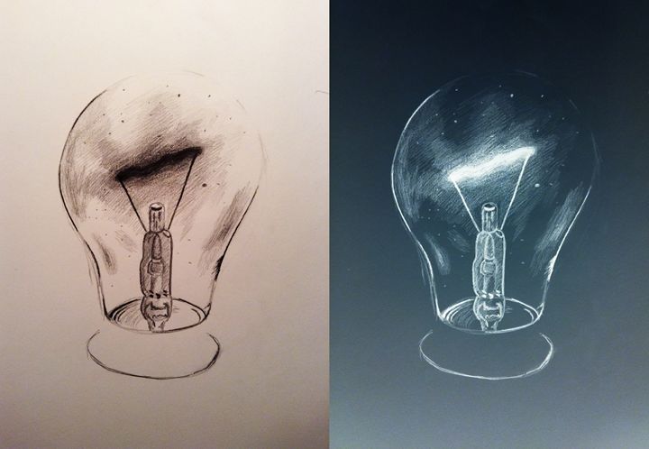 Lightbulb - Inverseart - Drawings & Illustration, Still Life, Other ...