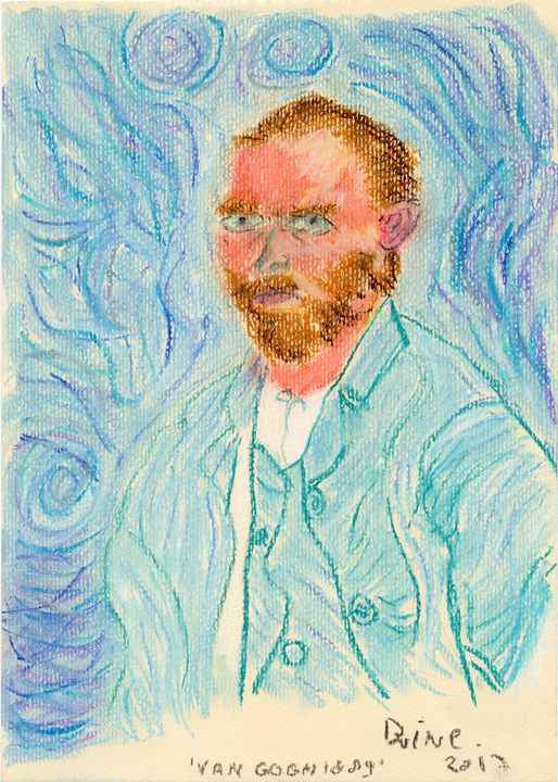 van gogh self portrait drawing