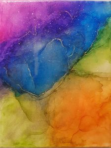 Alcohol ink on canvas