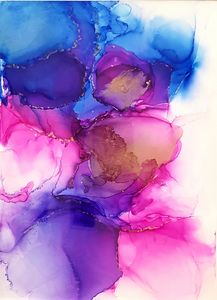 Alcohol ink on yupo paper