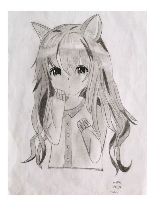 Drawing Anime Neko Girl Step By Step, Drawing Anime Neko An…