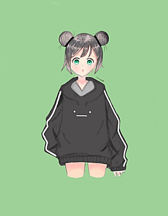 Girl in hoodie ._. - nanako's art - Digital Art, People & Figures,  Animation, Anime, & Comics, Anime - ArtPal
