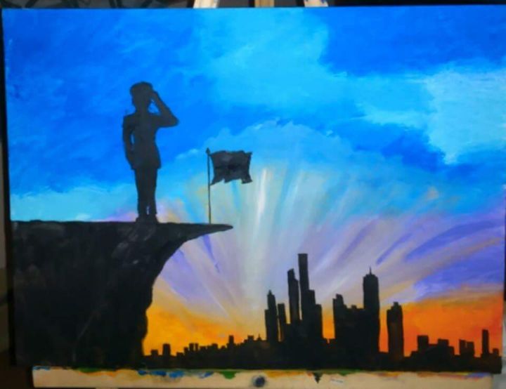 soldier salute city - j's paintbrush