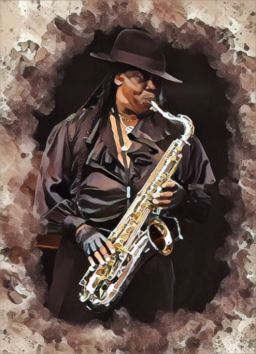 Clarence Clemons - Karl Knox Images - Paintings & Prints