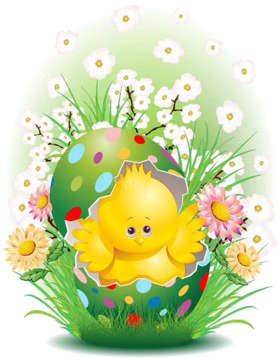 Easter Chick Cute Character on Egg - BluedarkArt - Digital Art & AI ...