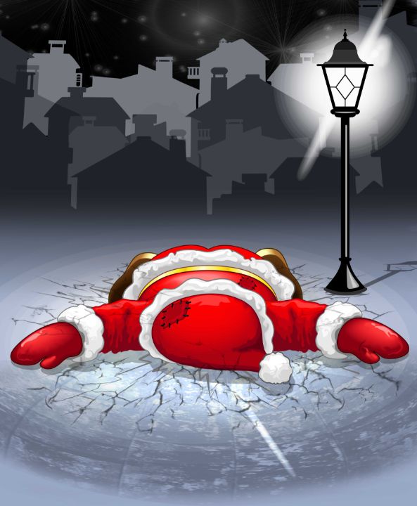 Christmas Santa Claus is Dead - BluedarkArt