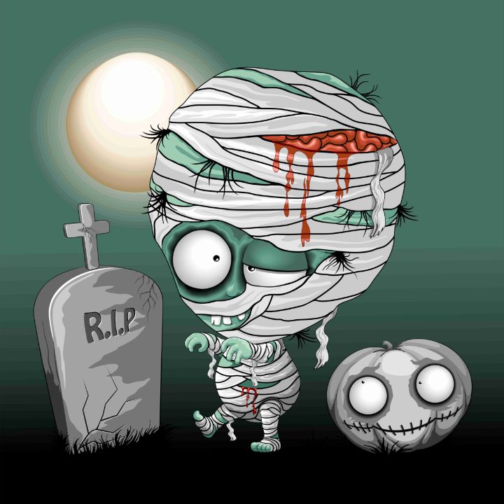 Zombie Mummy Halloween Baby Monster - BluedarkArt