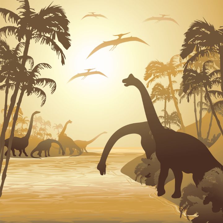 Dinosaurs on Jurassic Lagoon - BluedarkArt