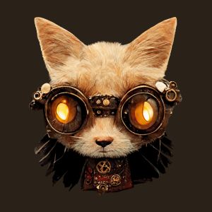 Cat Steampunk Retro Gothic Kitty