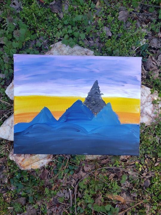 Mountain scene painting - Art by Caden