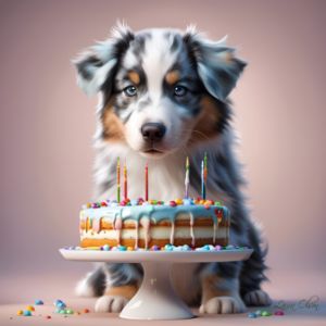 Australian shepherd cake sale